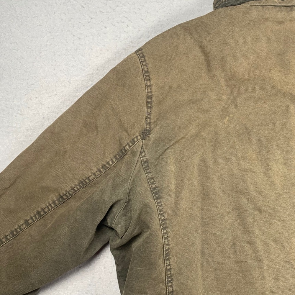 Levi Strauss Field Jacket Mens XLT Olive Green Cotton Canvas Quilted Utility - Picture 13 of 16